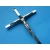 Krzyż metalowy nikiel 20,5x9,5 cm New